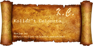 Kollát Celeszta névjegykártya